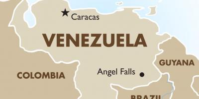 Venezuela kapitala zemljevid