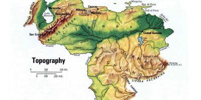 Zemljevid venezuela topografske