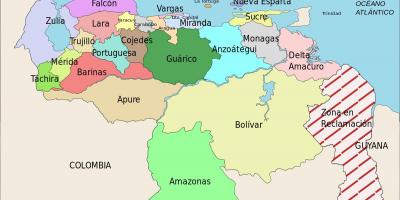 Zemljevid venezuela članice