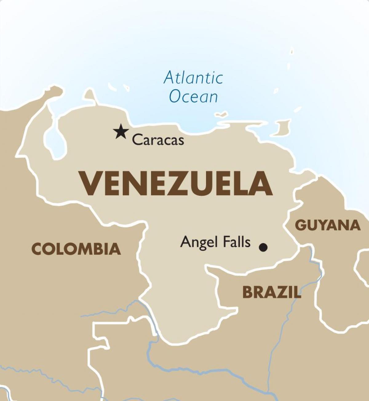 venezuela kapitala zemljevid