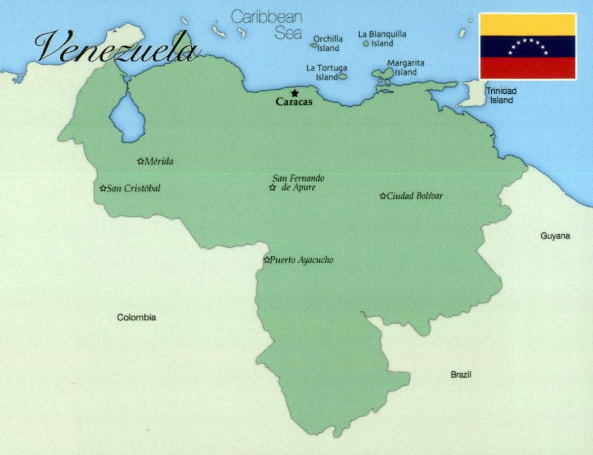 zemljevid venezuela mesta