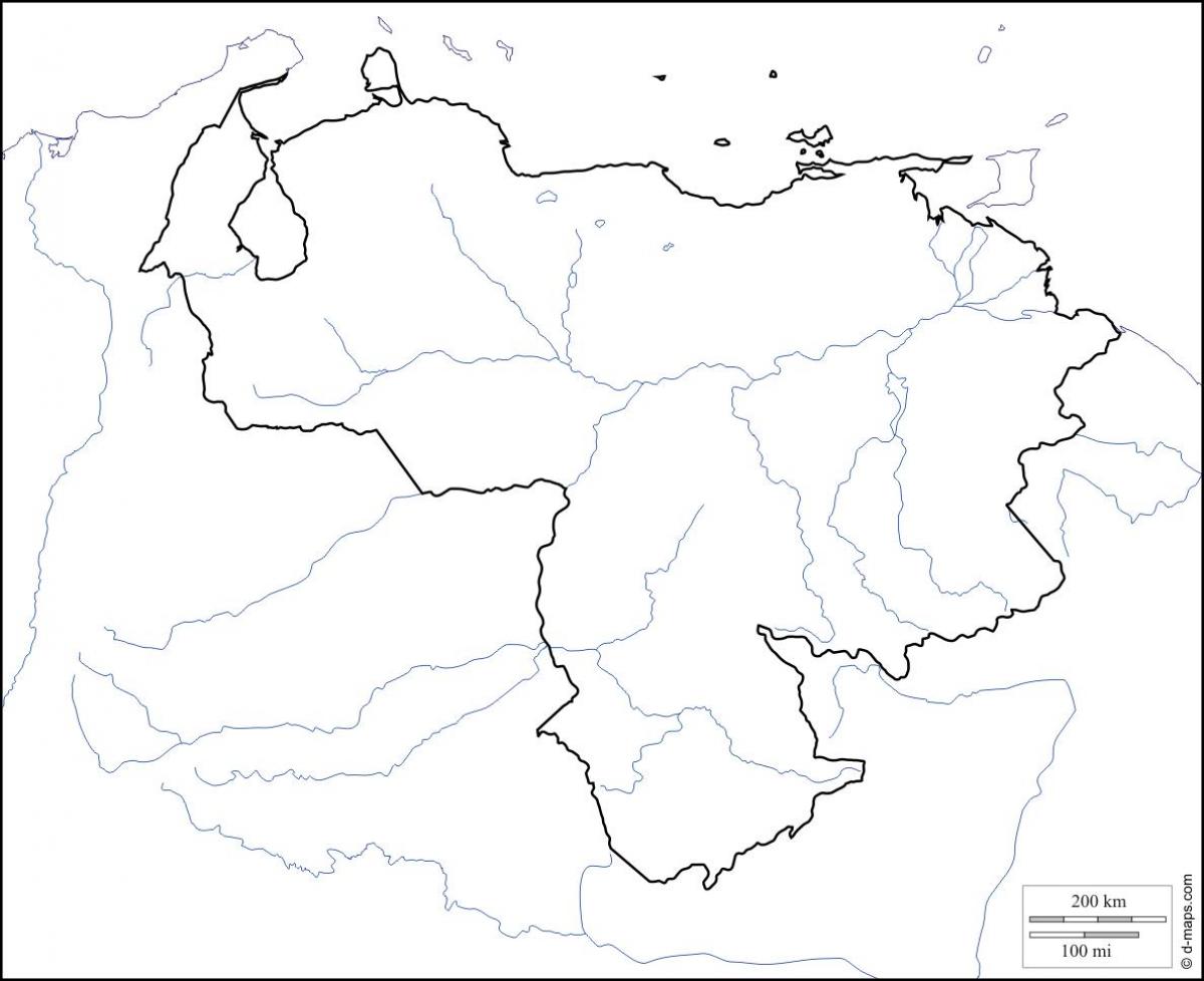 venezuela prazen zemljevid