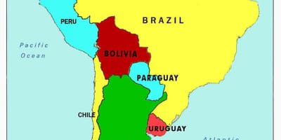 Zemljevid venezuela in okoliških državah