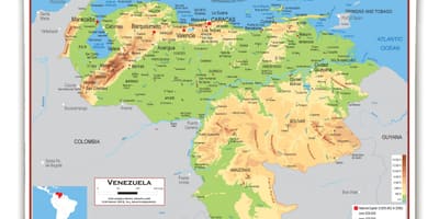 Zemljevid venezuela nadmorske višine