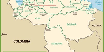 Zemljevid venezuela politične